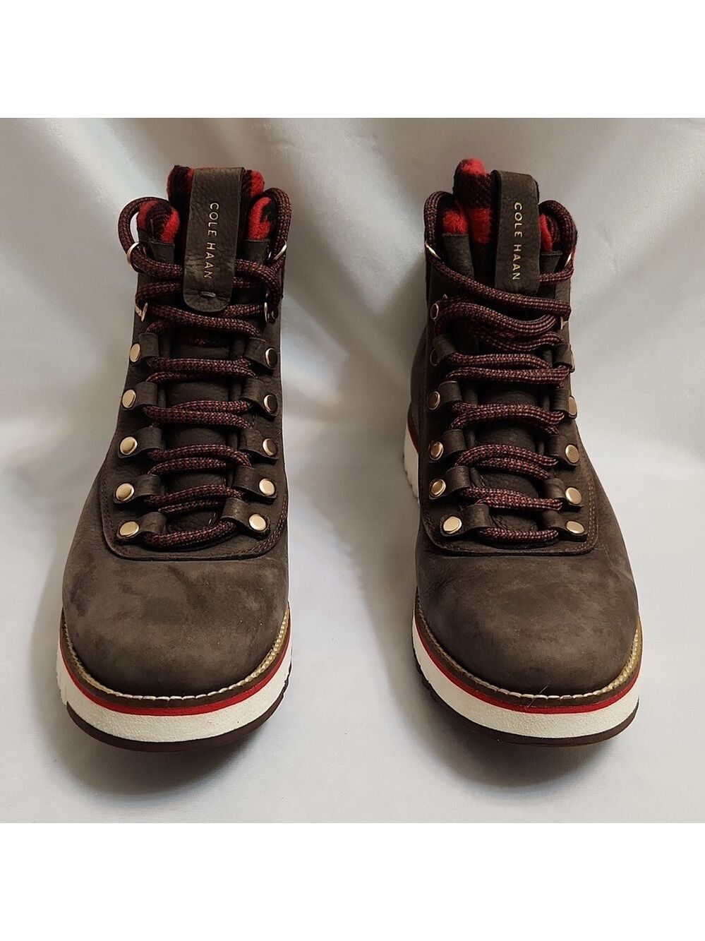 Cole Haan Grand Explore Brown and Red Suede Boots (W Size 7.5)
